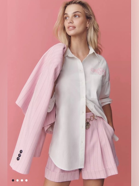 Maeve Tops - Maeve Monogram Buttondown Shirt